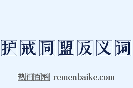 护戒同盟反义词是什么意思的图片